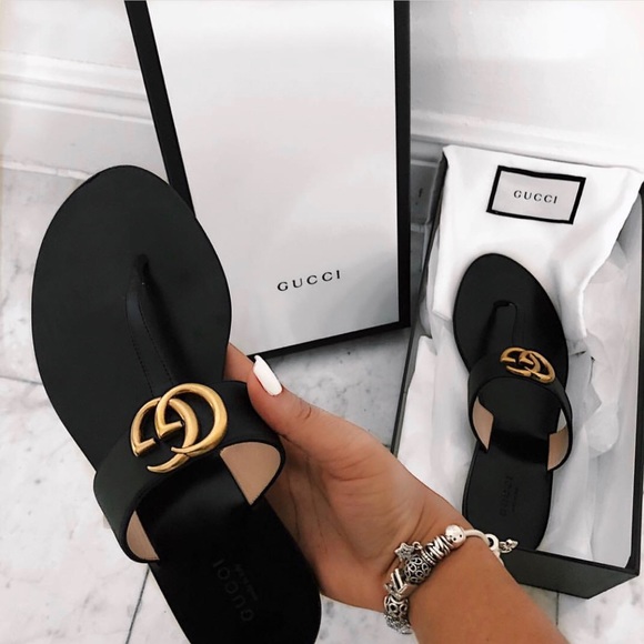 gucci double g thong sandals